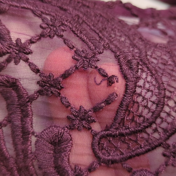 Yoana Baraschi Purple Lace Midi Dress - Picture 12 of 14